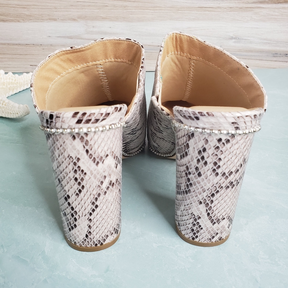New! Winston Snake High Heel Mule - Picture 4 of 5